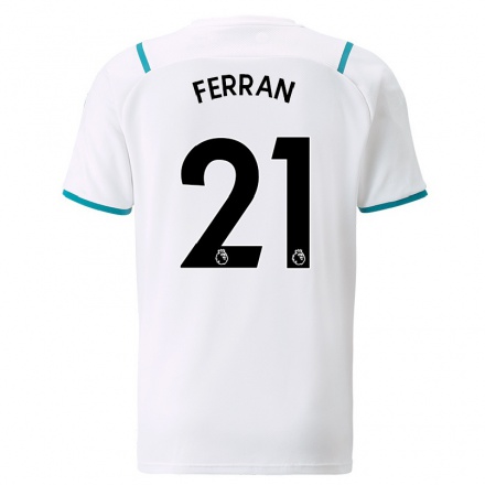 Lapset Jalkapallo Ferran Torres #21 Valkoinen Vieraspaita 2021/22 Lyhythihainen Paita T-paita