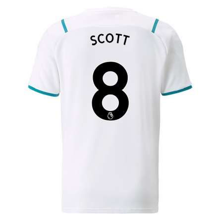 Lapset Jalkapallo Jill Scott #8 Valkoinen Vieraspaita 2021/22 Lyhythihainen Paita T-paita
