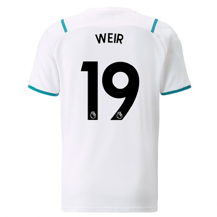 Lapset Jalkapallo Caroline Weir #19 Valkoinen Vieraspaita 2021/22 Lyhythihainen Paita T-paita