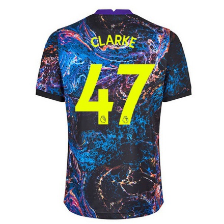 Lapset Jalkapallo Jack Clarke #47 Monivärinen Vieraspaita 2021/22 Lyhythihainen Paita T-paita