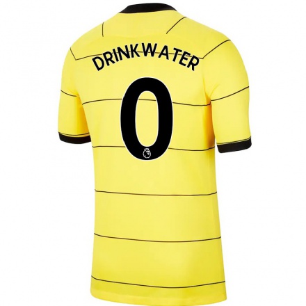 Lapset Jalkapallo Danny Drinkwater #0 Keltainen Vieraspaita 2021/22 Lyhythihainen Paita T-paita