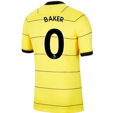 Lapset Jalkapallo Lewis Baker #0 Keltainen Vieraspaita 2021/22 Lyhythihainen Paita T-paita