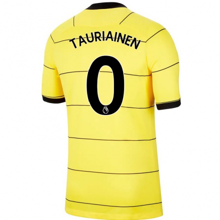 Lapset Jalkapallo Jimi Tauriainen #0 Keltainen Vieraspaita 2021/22 Lyhythihainen Paita T-paita