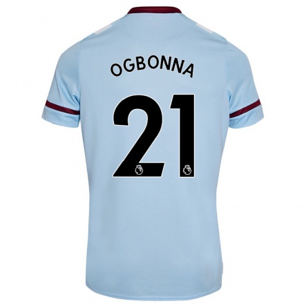 Lapset Jalkapallo Angelo Ogbonna #21 Taivaansininen Vieraspaita 2021/22 Lyhythihainen Paita T-paita