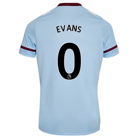 Lapset Jalkapallo Isaac Evans #0 Taivaansininen Vieraspaita 2021/22 Lyhythihainen Paita T-paita