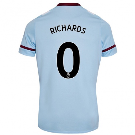 Lapset Jalkapallo Carlos Richards #0 Taivaansininen Vieraspaita 2021/22 Lyhythihainen Paita T-paita