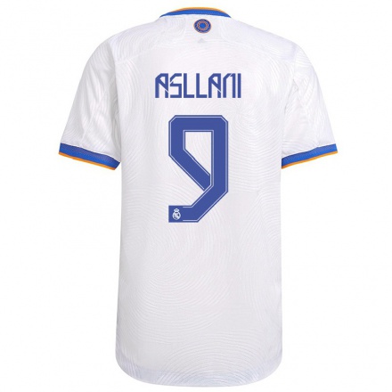 Lapset Jalkapallo Kosovare Asllani #9 Valkoinen Kotipaita 2021/22 Lyhythihainen Paita T-paita