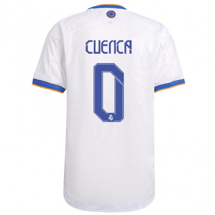 Lapset Jalkapallo David Cuenca #0 Valkoinen Kotipaita 2021/22 Lyhythihainen Paita T-paita
