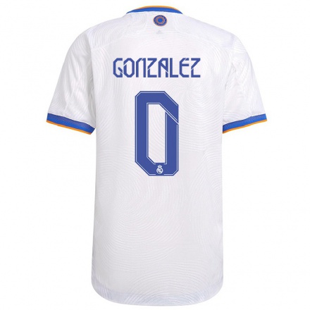 Lapset Jalkapallo Peter Gonzalez #0 Valkoinen Kotipaita 2021/22 Lyhythihainen Paita T-paita