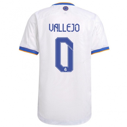 Lapset Jalkapallo Jesus Vallejo #0 Valkoinen Kotipaita 2021/22 Lyhythihainen Paita T-paita
