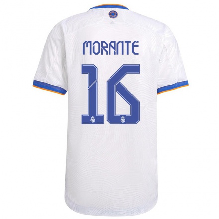 Lapset Jalkapallo Ivan Morante #16 Valkoinen Kotipaita 2021/22 Lyhythihainen Paita T-paita