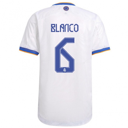 Lapset Jalkapallo Antonio Blanco #6 Valkoinen Kotipaita 2021/22 Lyhythihainen Paita T-paita
