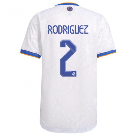Lapset Jalkapallo Guillem Rodriguez #2 Valkoinen Kotipaita 2021/22 Lyhythihainen Paita T-paita