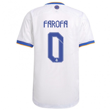 Lapset Jalkapallo Rodrigo Farofa #0 Valkoinen Kotipaita 2021/22 Lyhythihainen Paita T-paita