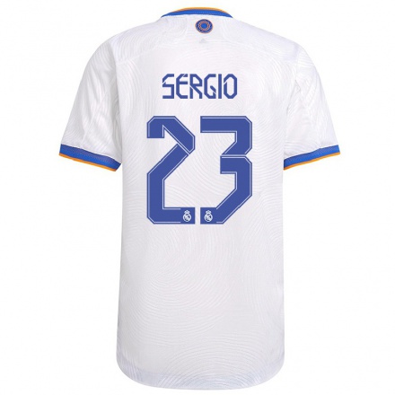 Lapset Jalkapallo Llull Sergio #23 Valkoinen Kotipaita 2021/22 Lyhythihainen Paita T-paita