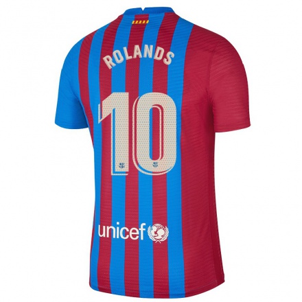 Lapset Jalkapallo Smits Rolands #10 Kastanjanruskea Sininen Kotipaita 2021/22 Lyhythihainen Paita T-paita
