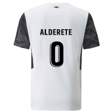 Lapset Jalkapallo Omar Alderete #0 Valkoinen Kotipaita 2021/22 Lyhythihainen Paita T-paita