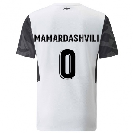 Lapset Jalkapallo Giorgi Mamardashvili #0 Valkoinen Kotipaita 2021/22 Lyhythihainen Paita T-paita