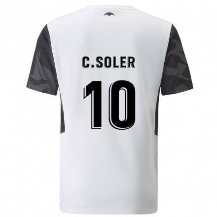 Lapset Jalkapallo Carlos Soler #10 Valkoinen Kotipaita 2021/22 Lyhythihainen Paita T-paita