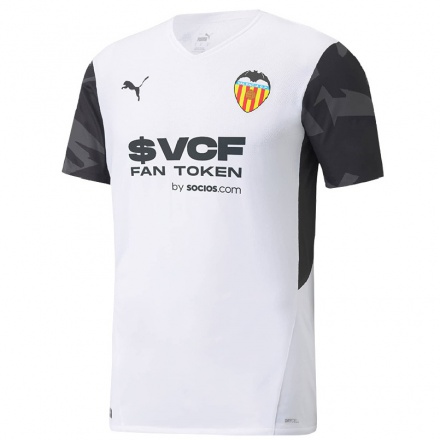 Lapset Jalkapallo Carlos Soler #10 Valkoinen Kotipaita 2021/22 Lyhythihainen Paita T-paita