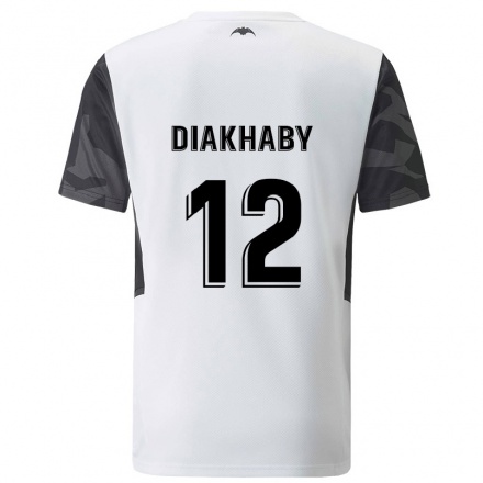 Lapset Jalkapallo Mouctar Diakhaby #12 Valkoinen Kotipaita 2021/22 Lyhythihainen Paita T-paita