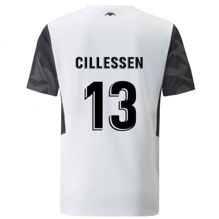 Lapset Jalkapallo Jasper Cillessen #13 Valkoinen Kotipaita 2021/22 Lyhythihainen Paita T-paita
