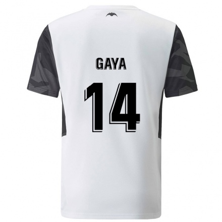 Lapset Jalkapallo Jose Gaya #14 Valkoinen Kotipaita 2021/22 Lyhythihainen Paita T-paita
