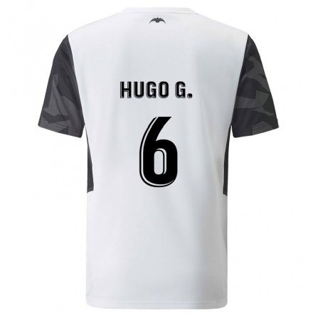 Lapset Jalkapallo Hugo Guillamon #6 Valkoinen Kotipaita 2021/22 Lyhythihainen Paita T-paita
