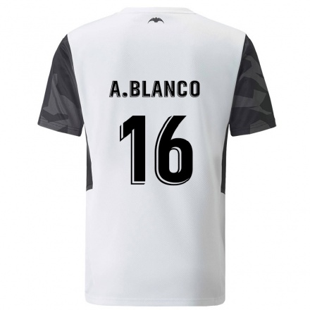 Lapset Jalkapallo Alex Blanco #16 Valkoinen Kotipaita 2021/22 Lyhythihainen Paita T-paita