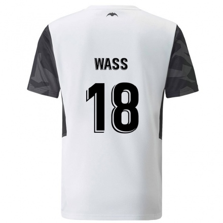 Lapset Jalkapallo Daniel Wass #18 Valkoinen Kotipaita 2021/22 Lyhythihainen Paita T-paita