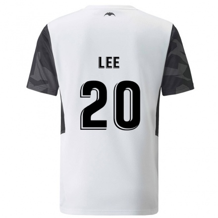 Lapset Jalkapallo Kang-in Lee #20 Valkoinen Kotipaita 2021/22 Lyhythihainen Paita T-paita