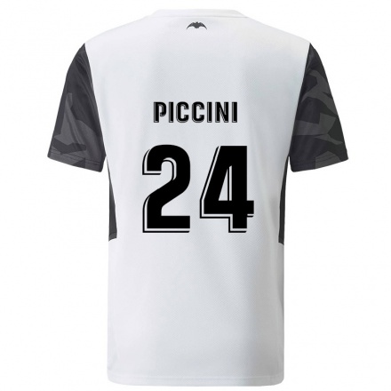 Lapset Jalkapallo Cristiano Piccini #24 Valkoinen Kotipaita 2021/22 Lyhythihainen Paita T-paita