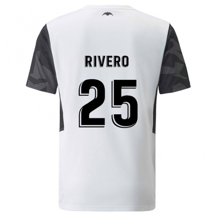 Lapset Jalkapallo Cristian Rivero #25 Valkoinen Kotipaita 2021/22 Lyhythihainen Paita T-paita