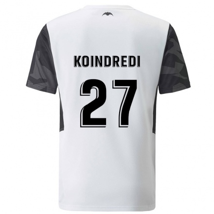 Lapset Jalkapallo Koba Koindredi #27 Valkoinen Kotipaita 2021/22 Lyhythihainen Paita T-paita