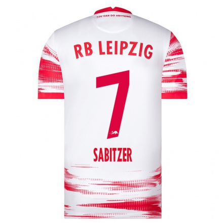 Lapset Jalkapallo Marcel Sabitzer #7 Punainen Valkoinen Kotipaita 2021/22 Lyhythihainen Paita T-paita