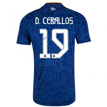 Lapset Jalkapallo Dani Ceballos #19 Tummansininen Vieraspaita 2021/22 Lyhythihainen Paita T-paita