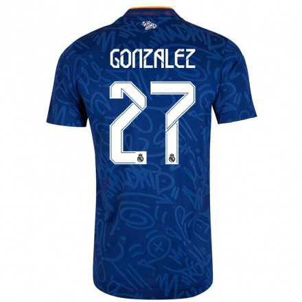 Lapset Jalkapallo Peter Gonzalez #27 Tummansininen Vieraspaita 2021/22 Lyhythihainen Paita T-paita