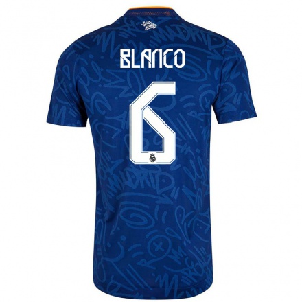 Lapset Jalkapallo Antonio Blanco #6 Tummansininen Vieraspaita 2021/22 Lyhythihainen Paita T-paita