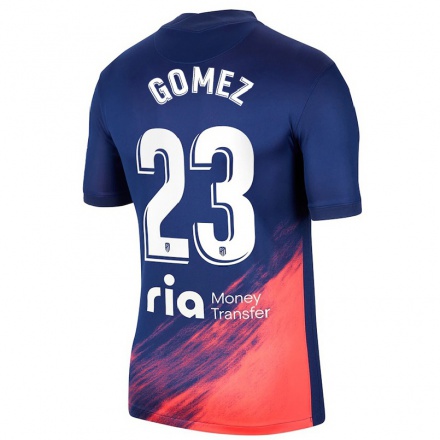 Lapset Jalkapallo Christian Gomez #23 Tummansininen Oranssi Vieraspaita 2021/22 Lyhythihainen Paita T-paita