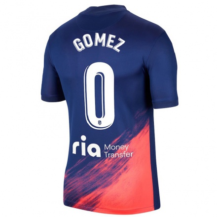 Lapset Jalkapallo Christian Gomez #0 Tummansininen Oranssi Vieraspaita 2021/22 Lyhythihainen Paita T-paita