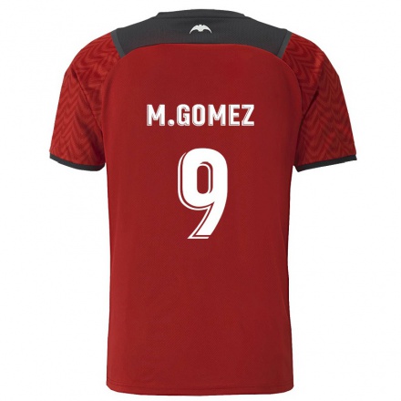 Lapset Jalkapallo Maxi Gomez #9 Tummanpunainen Vieraspaita 2021/22 Lyhythihainen Paita T-paita