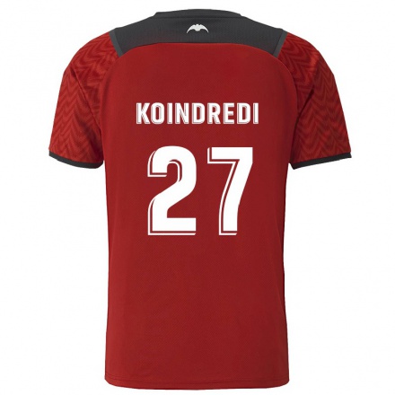 Lapset Jalkapallo Koba Koindredi #27 Tummanpunainen Vieraspaita 2021/22 Lyhythihainen Paita T-paita