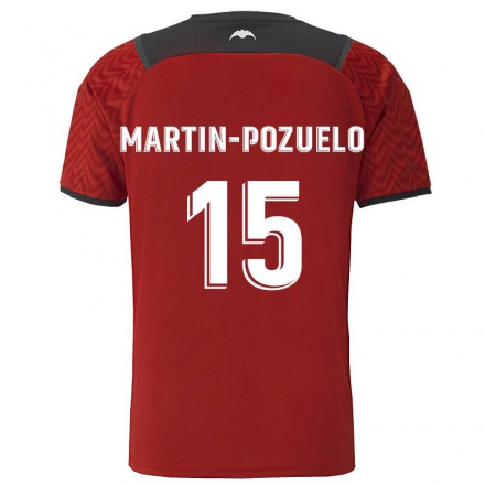 Lapset Jalkapallo Esther Martin-Pozuelo #15 Tummanpunainen Vieraspaita 2021/22 Lyhythihainen Paita T-paita