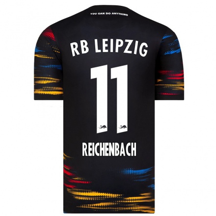 Lapset Jalkapallo Lisa Reichenbach #11 Musta Keltainen Vieraspaita 2021/22 Lyhythihainen Paita T-paita
