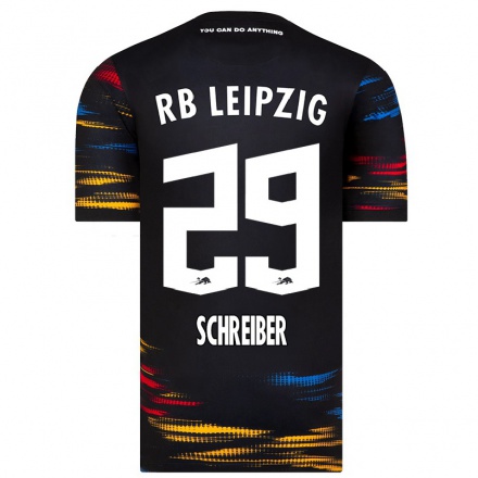 Lapset Jalkapallo Larissa Schreiber #29 Musta Keltainen Vieraspaita 2021/22 Lyhythihainen Paita T-paita