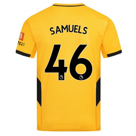 Lapset Jalkapallo Austin Samuels #46 Keltainen Kotipaita 2021/22 Lyhythihainen Paita T-paita