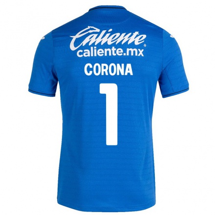 Lapset Jalkapallo Jesus Corona #1 Tummansininen Kotipaita 2021/22 Lyhythihainen Paita T-paita