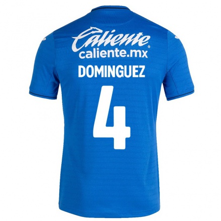 Lapset Jalkapallo Julio Dominguez #4 Tummansininen Kotipaita 2021/22 Lyhythihainen Paita T-paita