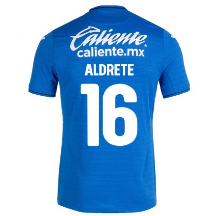 Lapset Jalkapallo Adrian Aldrete #16 Tummansininen Kotipaita 2021/22 Lyhythihainen Paita T-paita