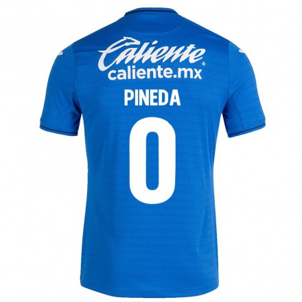 Lapset Jalkapallo Óscar Pineda #0 Tummansininen Kotipaita 2021/22 Lyhythihainen Paita T-paita